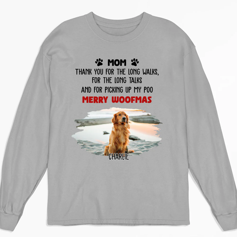 Long Walks Long Talks Photo - Personalized Custom Long Sleeve