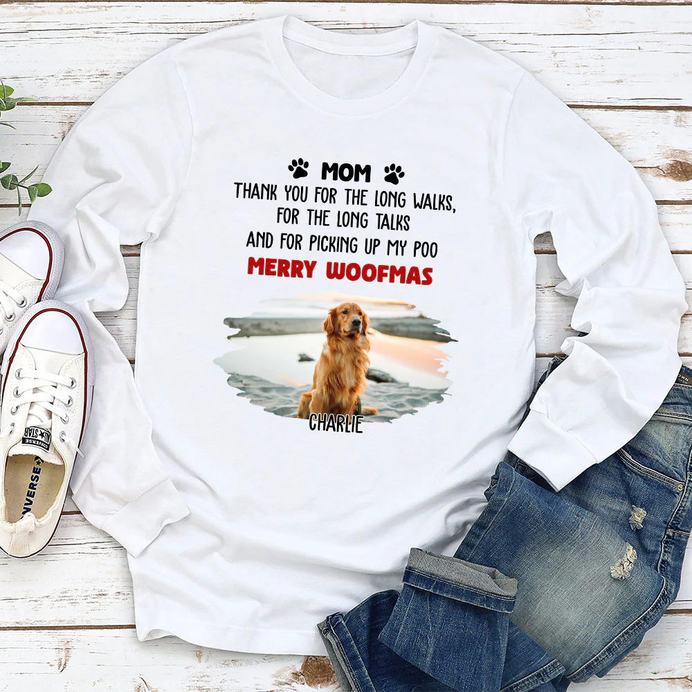 Long Walks Long Talks Photo - Personalized Custom Long Sleeve - Image 2