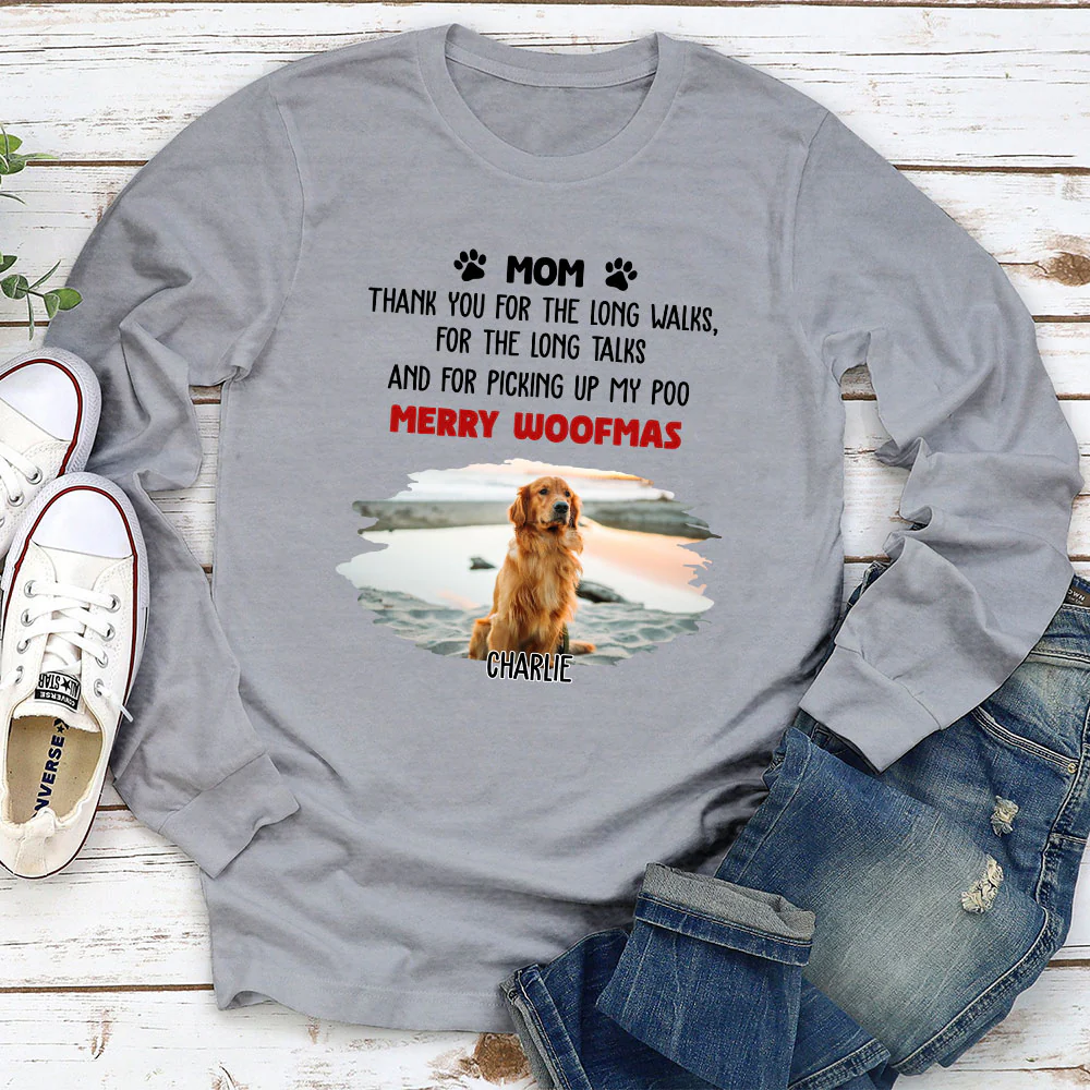 Long Walks Long Talks Photo - Personalized Custom Long Sleeve - Image 3
