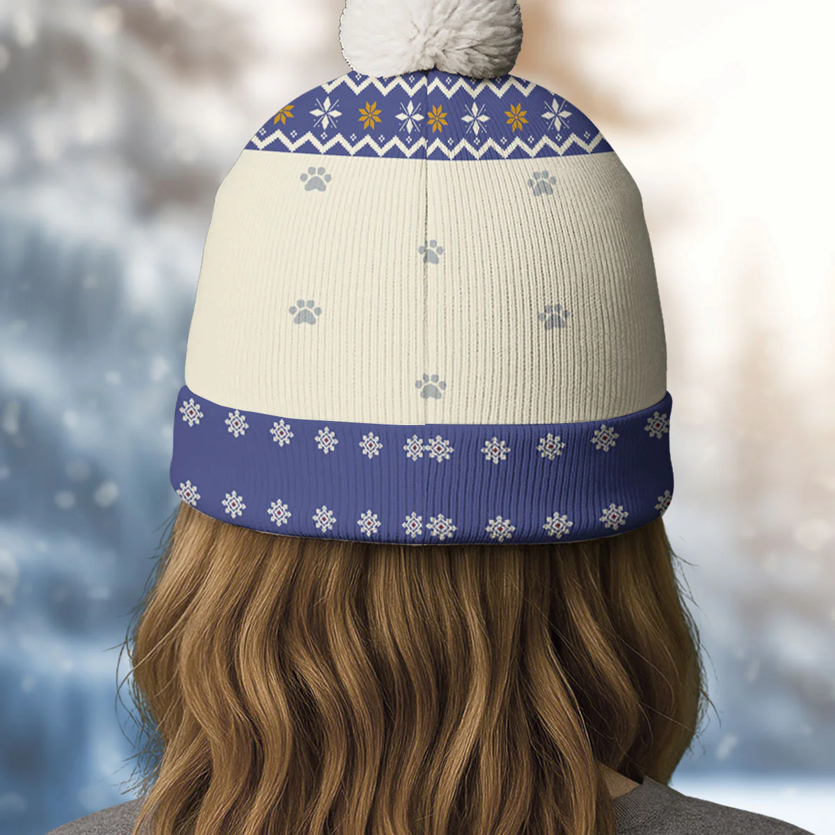 Look At My Dog Photo - Personalized Custom Bobble Beanie Hat - Image 2