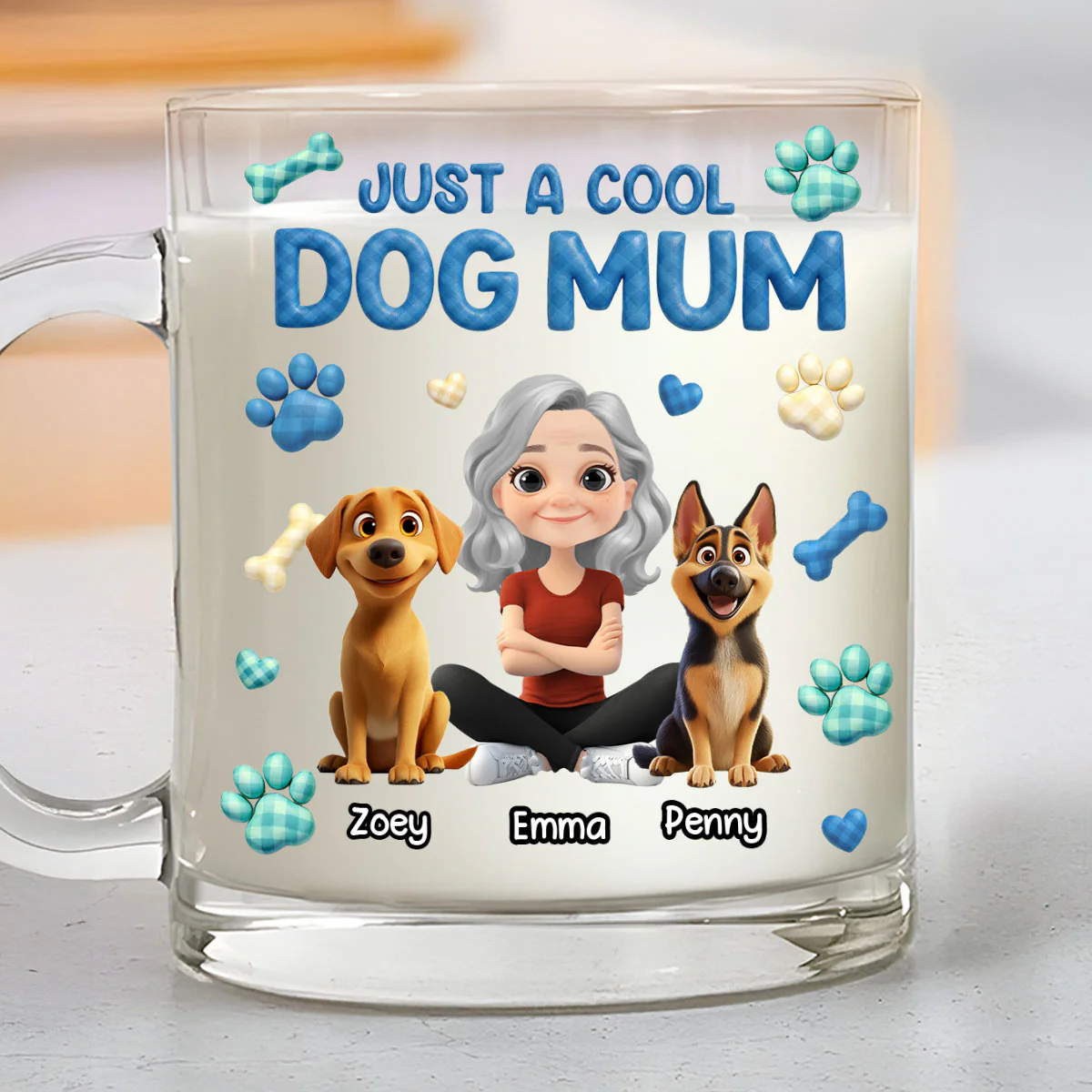 Look At Us - Personalized Custom 3D Effect Glass Mug - Image 2