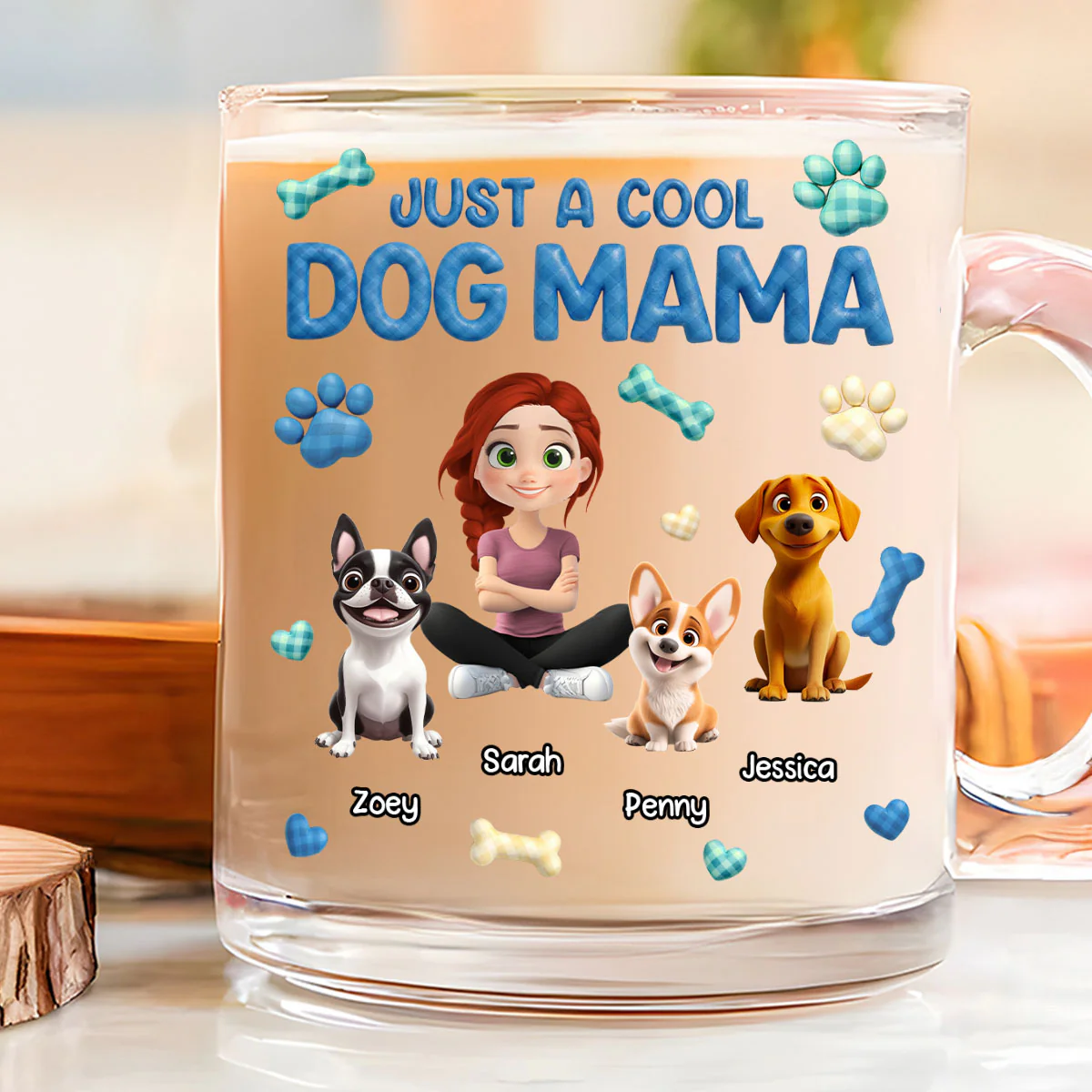 Look At Us - Personalized Custom 3D Effect Glass Mug - Image 3