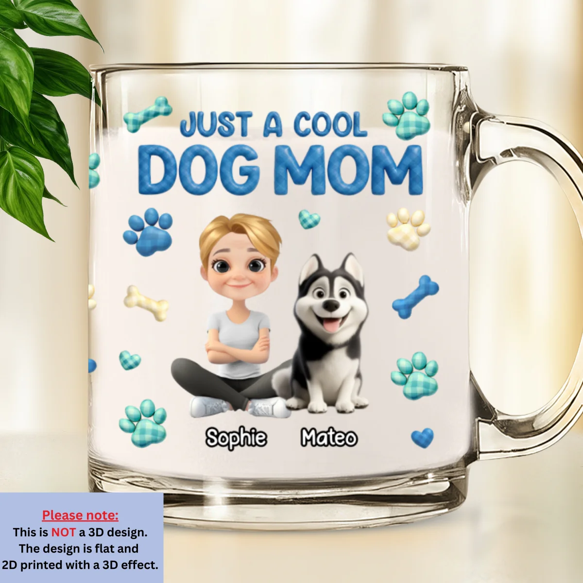Look At Us - Personalized Custom 3D Effect Glass Mug - Image 5