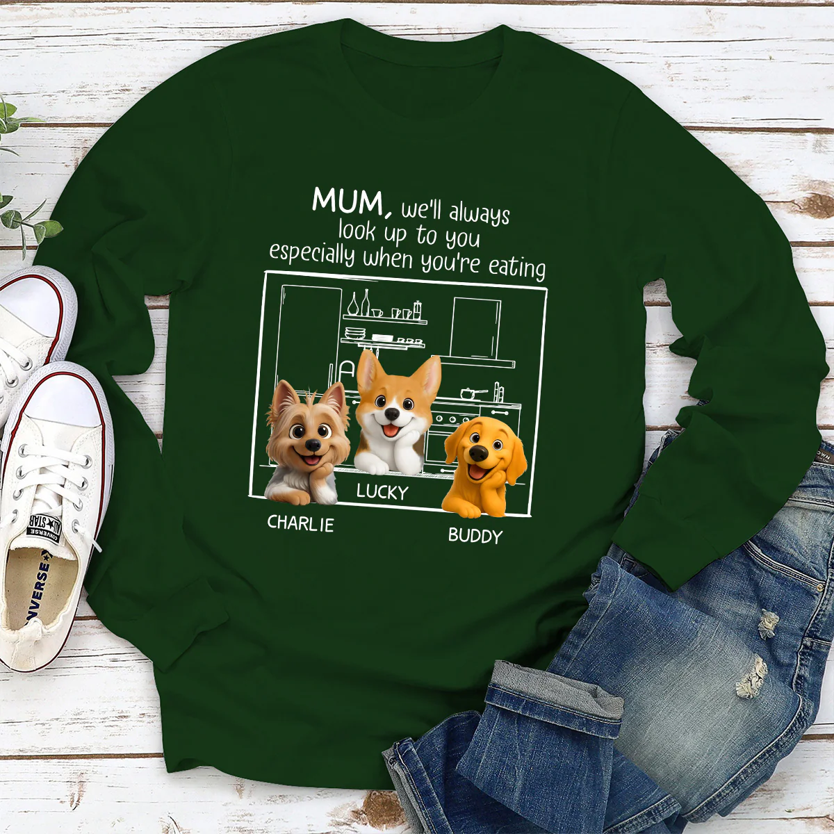Look Up To You Ever Since - Personalized Custom 3D Effect Long Sleeve T-Shirt - Image 3