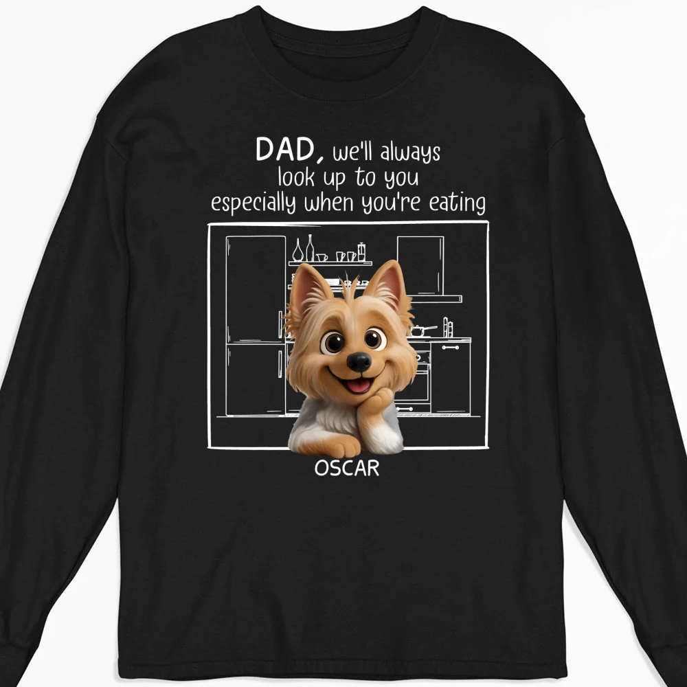 Look Up To You Ever Since - Personalized Custom 3D Effect Long Sleeve T-Shirt - Image 4