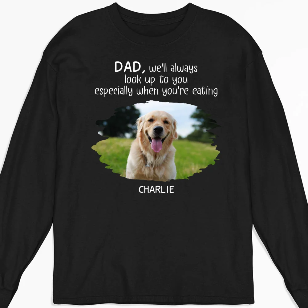Look Up To You Ever Since Photo - Personalized Custom 3D Effect Long Sleeve T-Shirt - Image 2