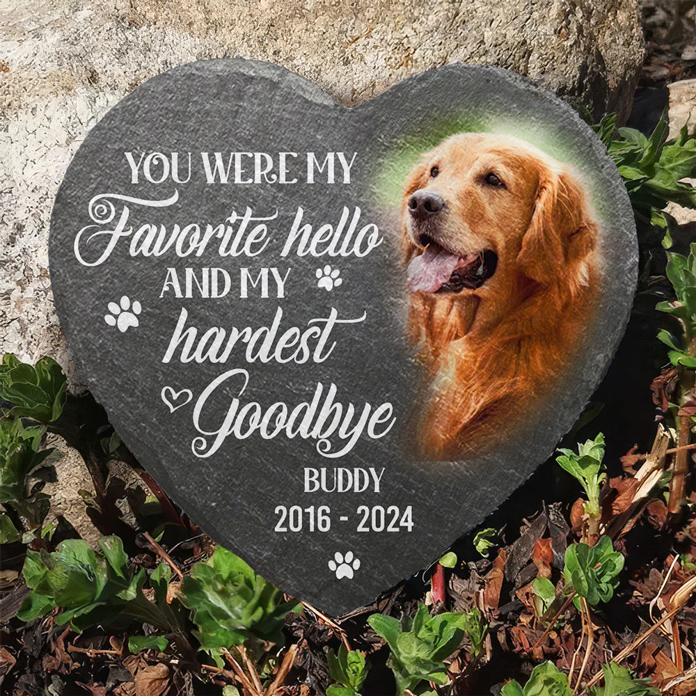 Loss Of Dog - Personalized Custom Pet Memorial Stone - Image 3