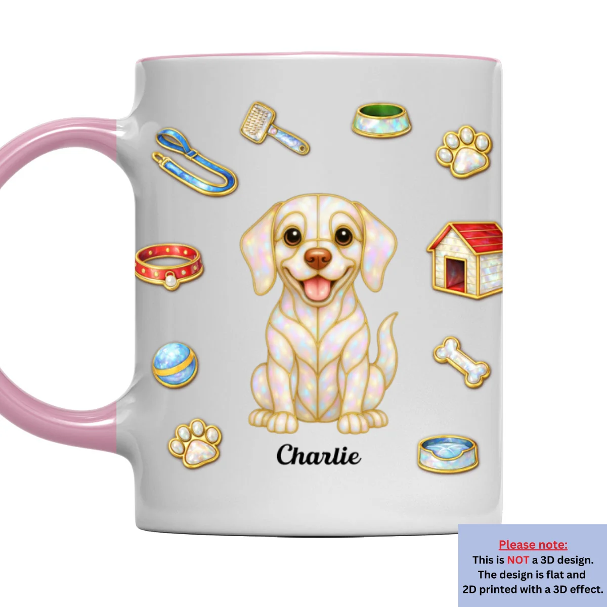 Love Being With You - Personalized Custom 3D Effect Accent Mug - Image 9