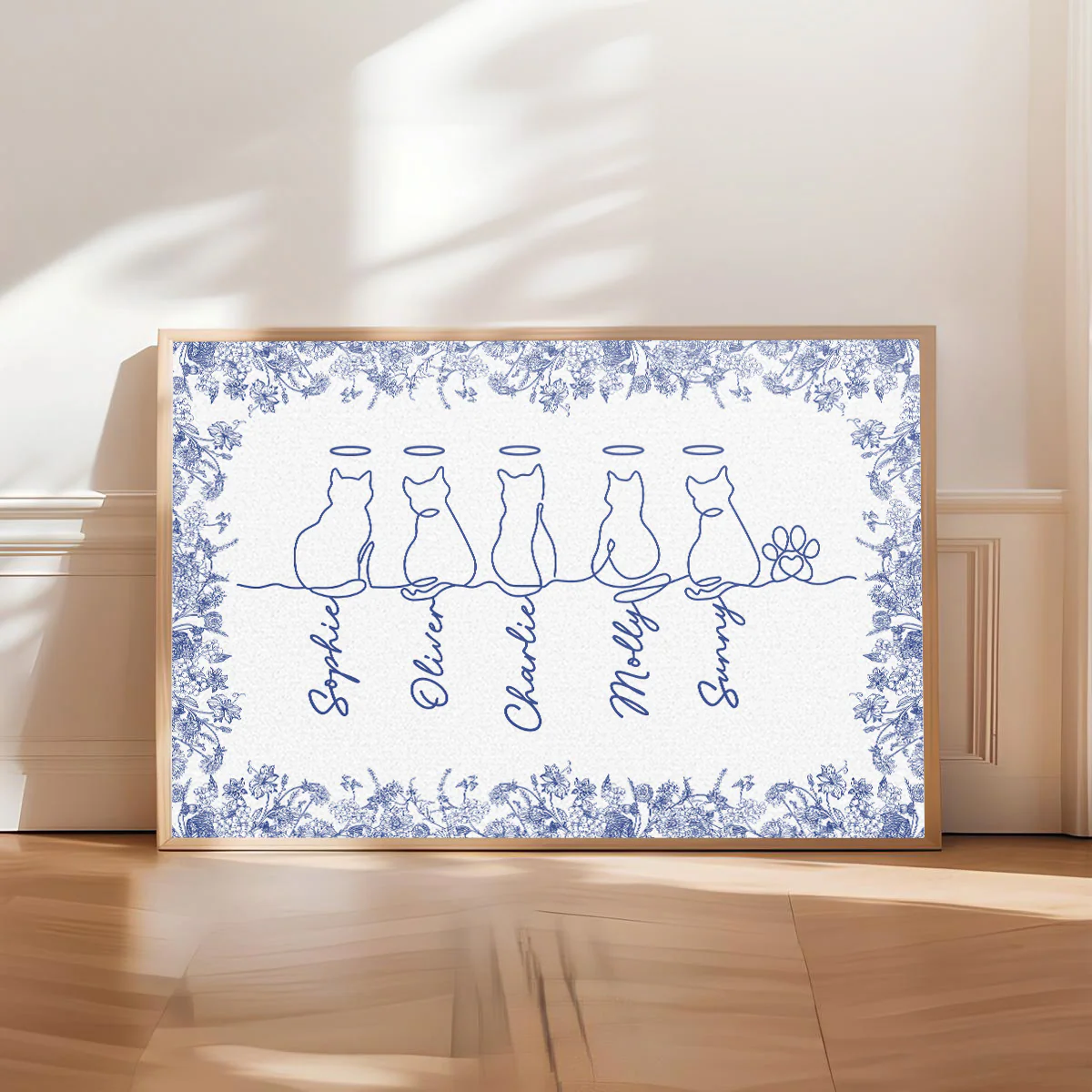 Love Cat Line Art - Personalized Custom Poster - Image 2