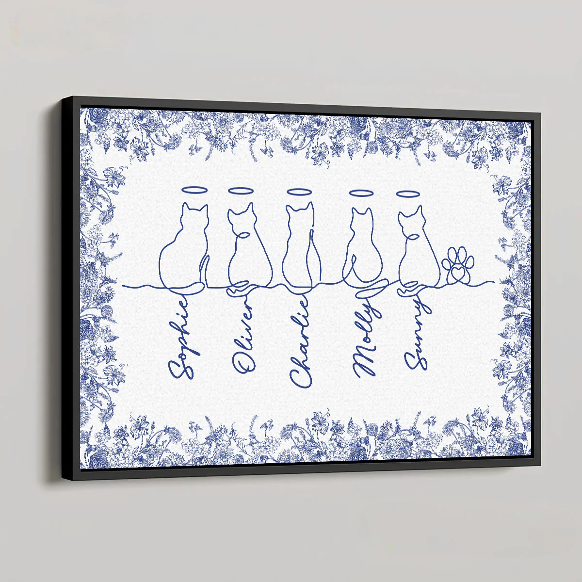 Love Cat Line Art - Personalized Custom Poster - Image 4