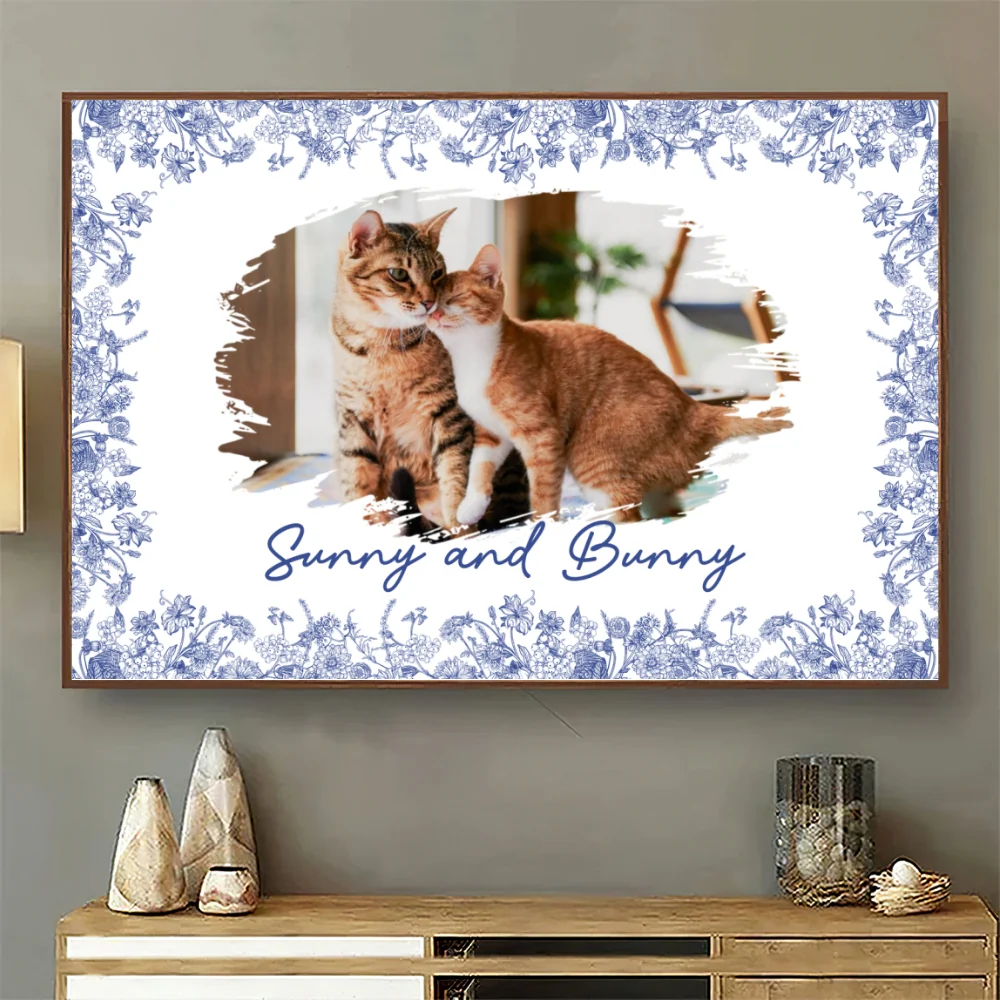 Love Cat Line Art Photo - Personalized Custom Poster - Image 3