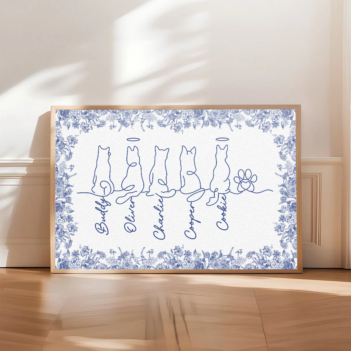 Love Dog Line Art - Personalized Custom Poster - Image 2