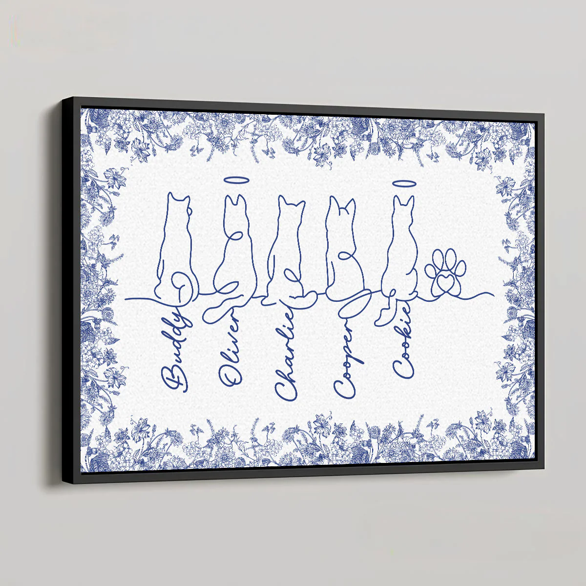 Love Dog Line Art - Personalized Custom Poster - Image 4