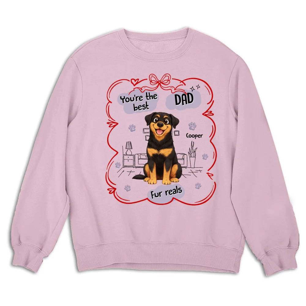 Love Dog Mom For Reals - Personalized Custom Sweatshirt - Image 4