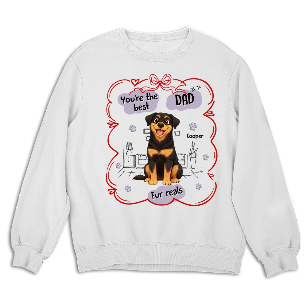 Love Dog Mom For Reals - Personalized Custom Sweatshirt - Image 5