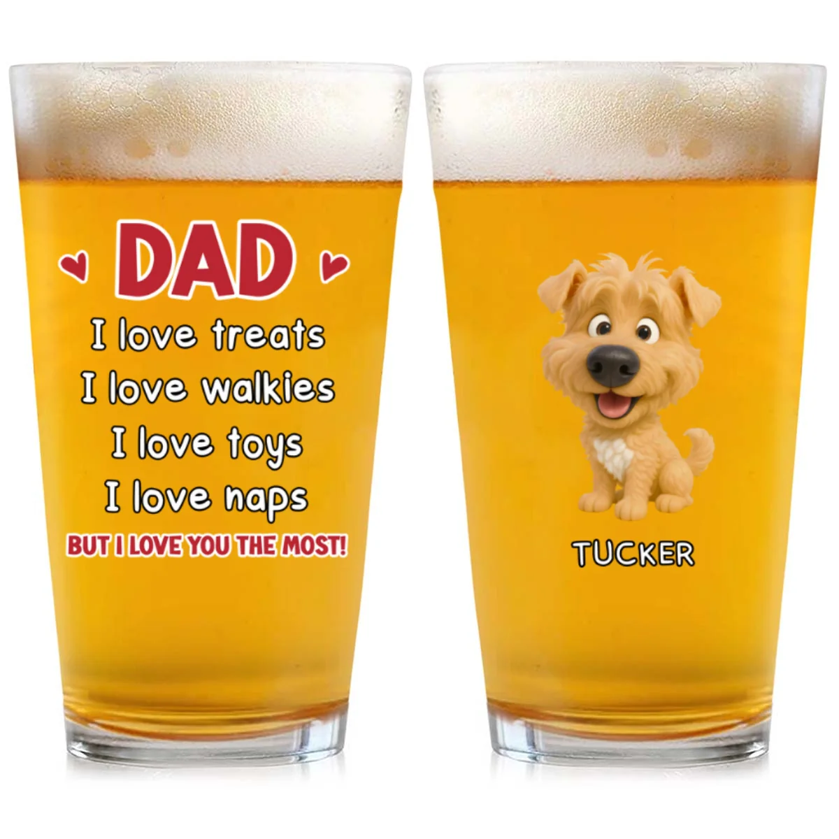 Love Everything Of You - Personalized Custom Beer Glass - Image 7