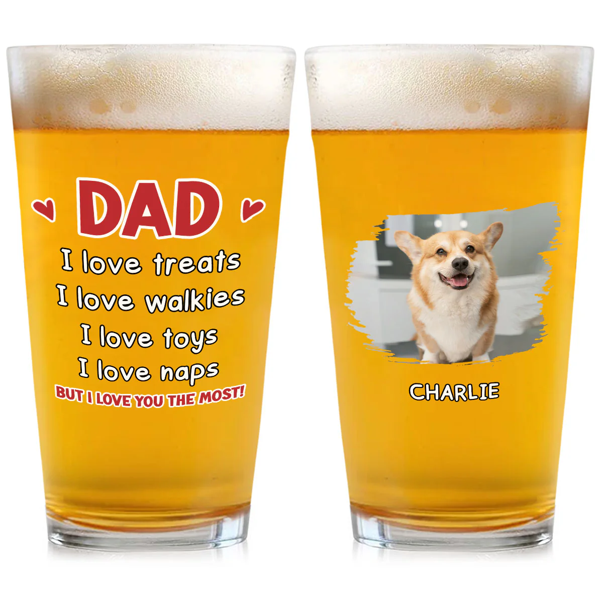 Love Everything Of You Photo - Personalized Custom Beer Glass