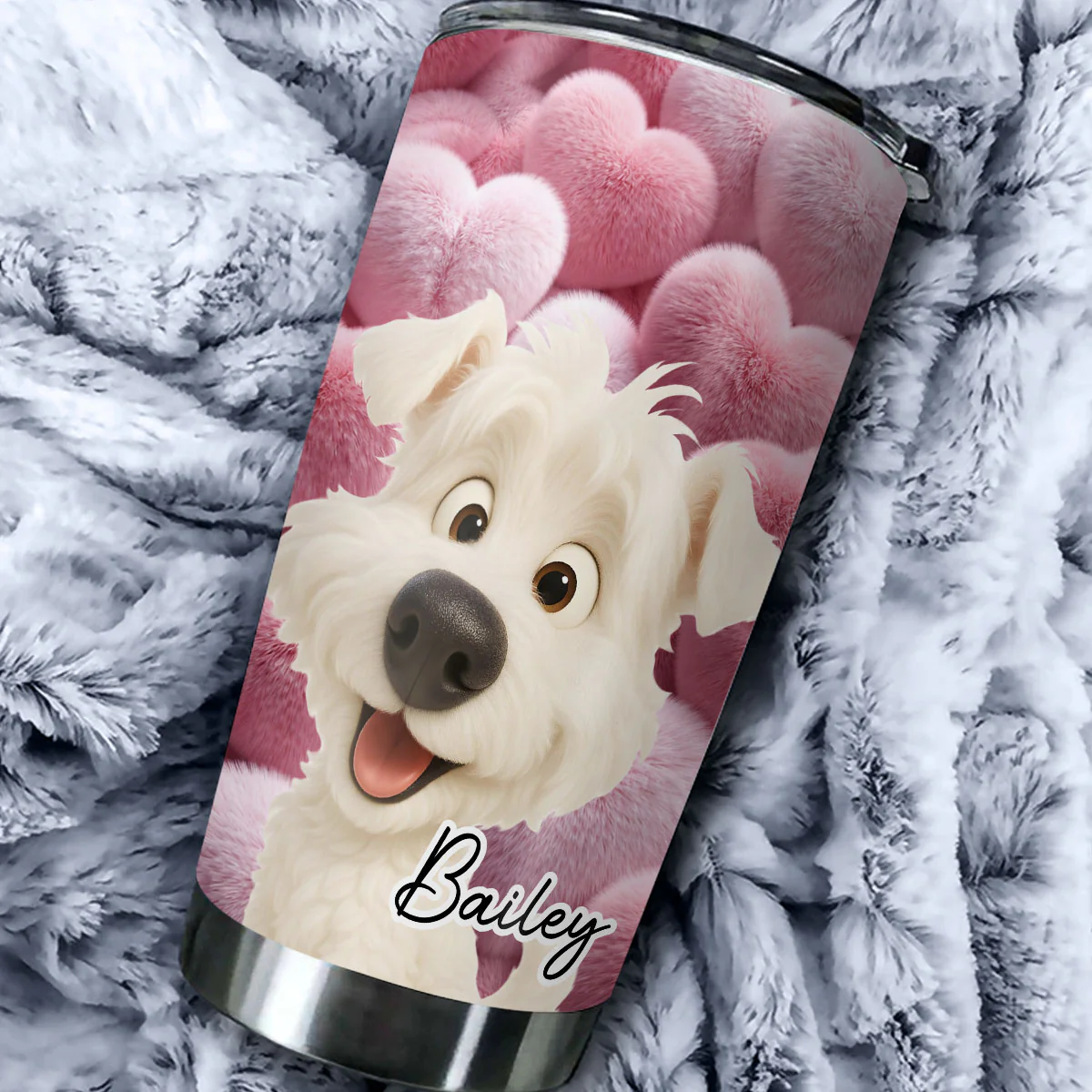 Love My Cats - Personalized Custom 3D Effect Tumbler - Image 5