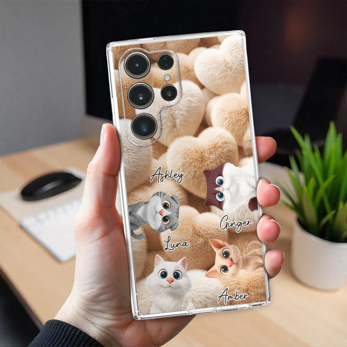 Love My Fur Babies Cats - Personalized Custom 3D Effect Phone Case - Image 2