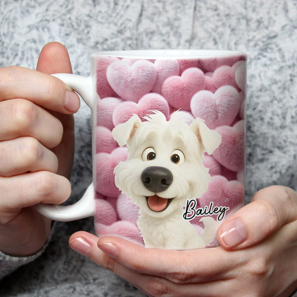 Love My Fur Babies - Personalized Custom 3D Effect Coffee Mug - Image 2
