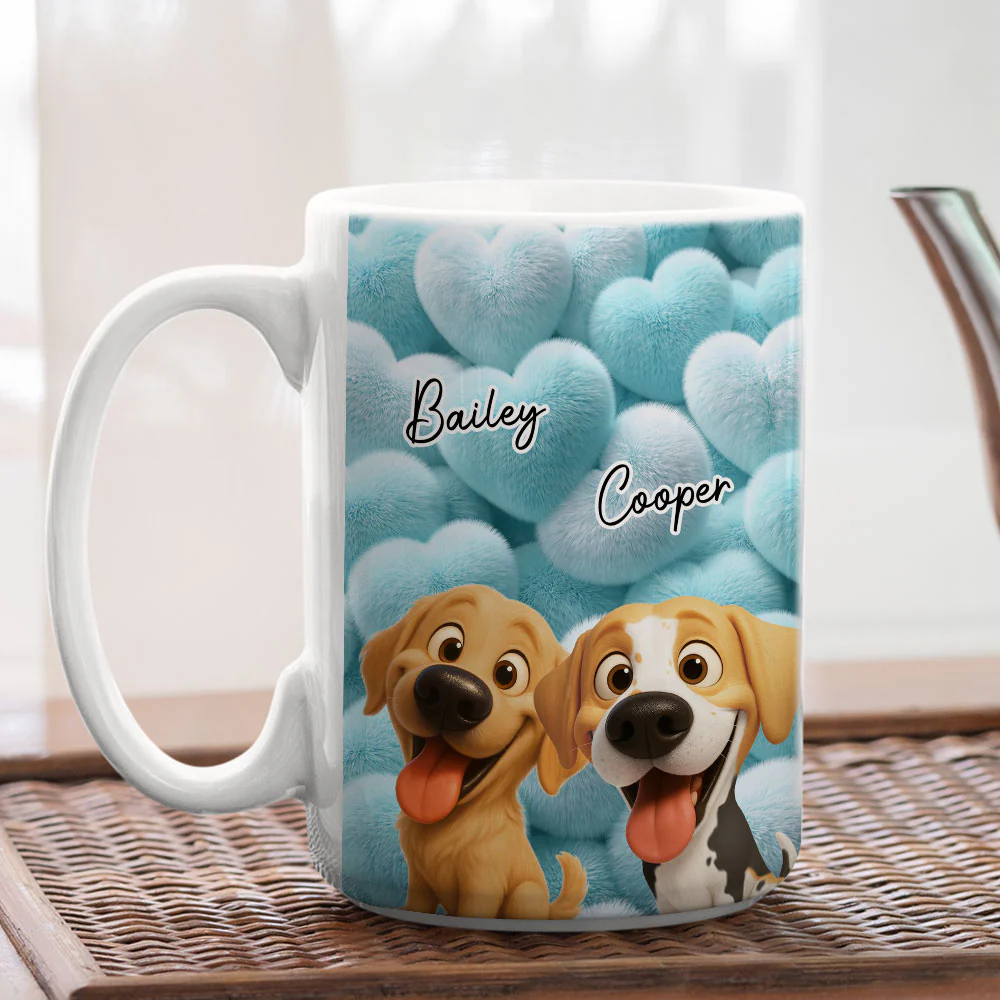 Love My Fur Babies - Personalized Custom 3D Effect Coffee Mug - Image 4