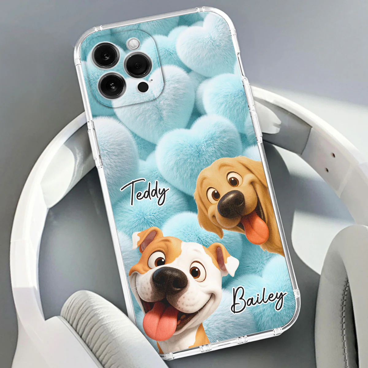 Love My Fur Babies - Personalized Custom 3D Effect Phone Case - Image 3