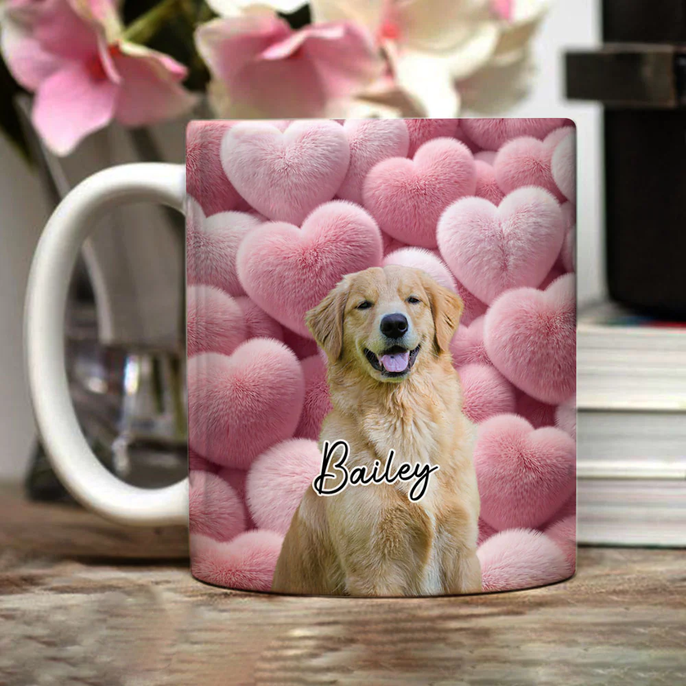 Love My Fur Babies Photo - Personalized Custom 3D Effect Coffee Mug