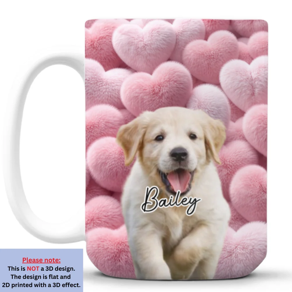 Love My Fur Babies Photo - Personalized Custom 3D Effect Coffee Mug - Image 4