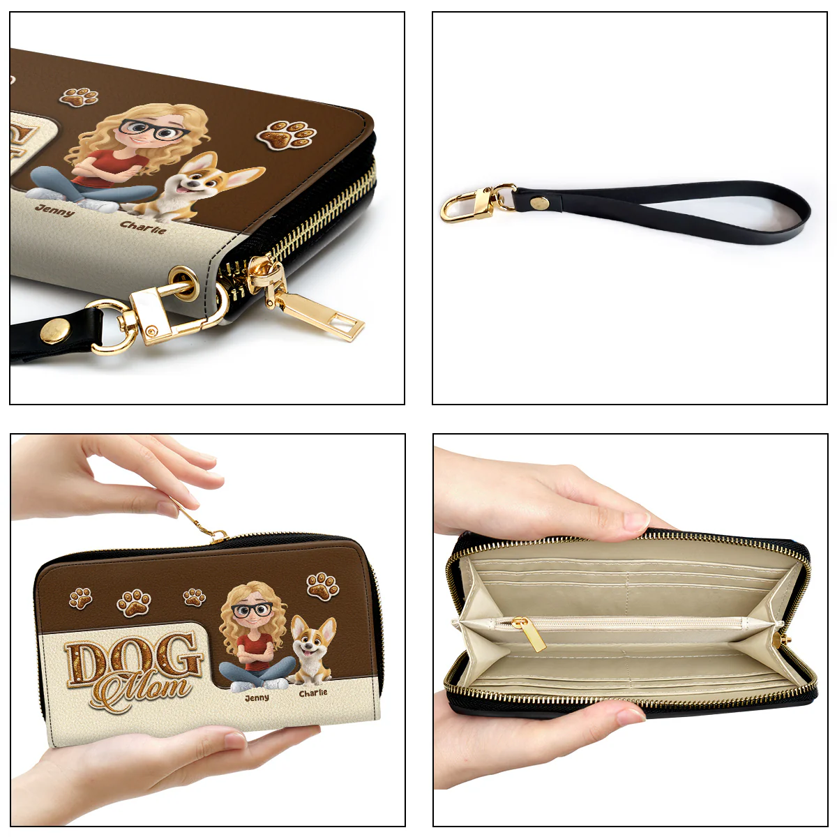 Love The Dog - Personalized Custom Leather Wallet - Image 4