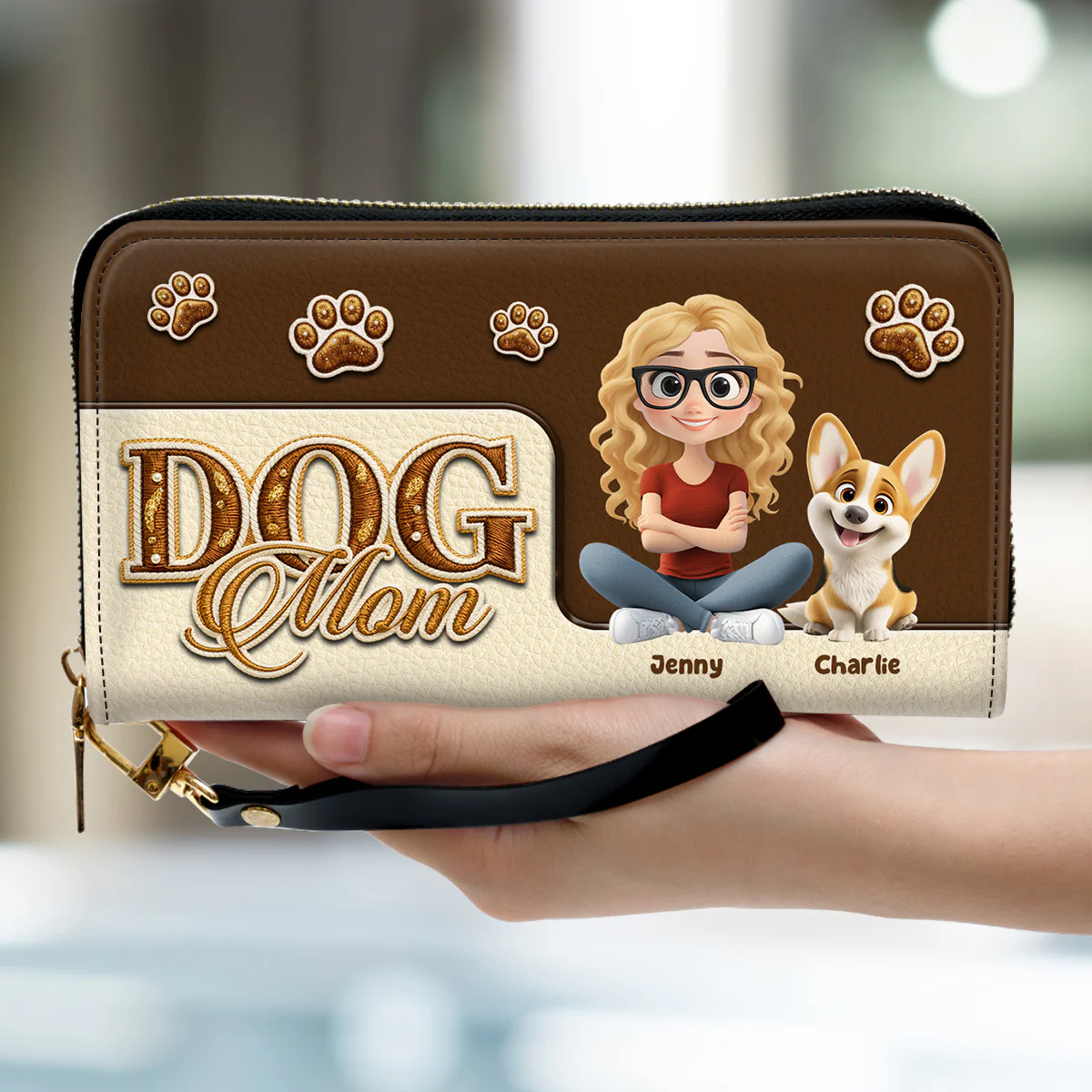 Love The Dog - Personalized Custom Leather Wallet - Image 6