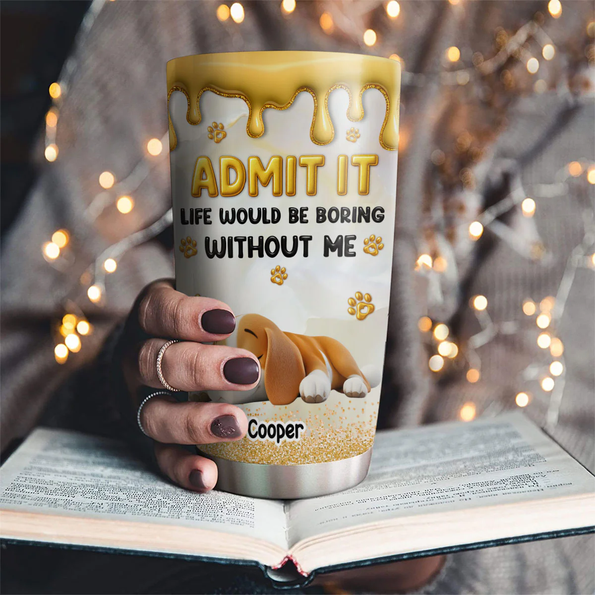 Love You Longer - Personalized Custom 3D Effect Tumbler - Image 3