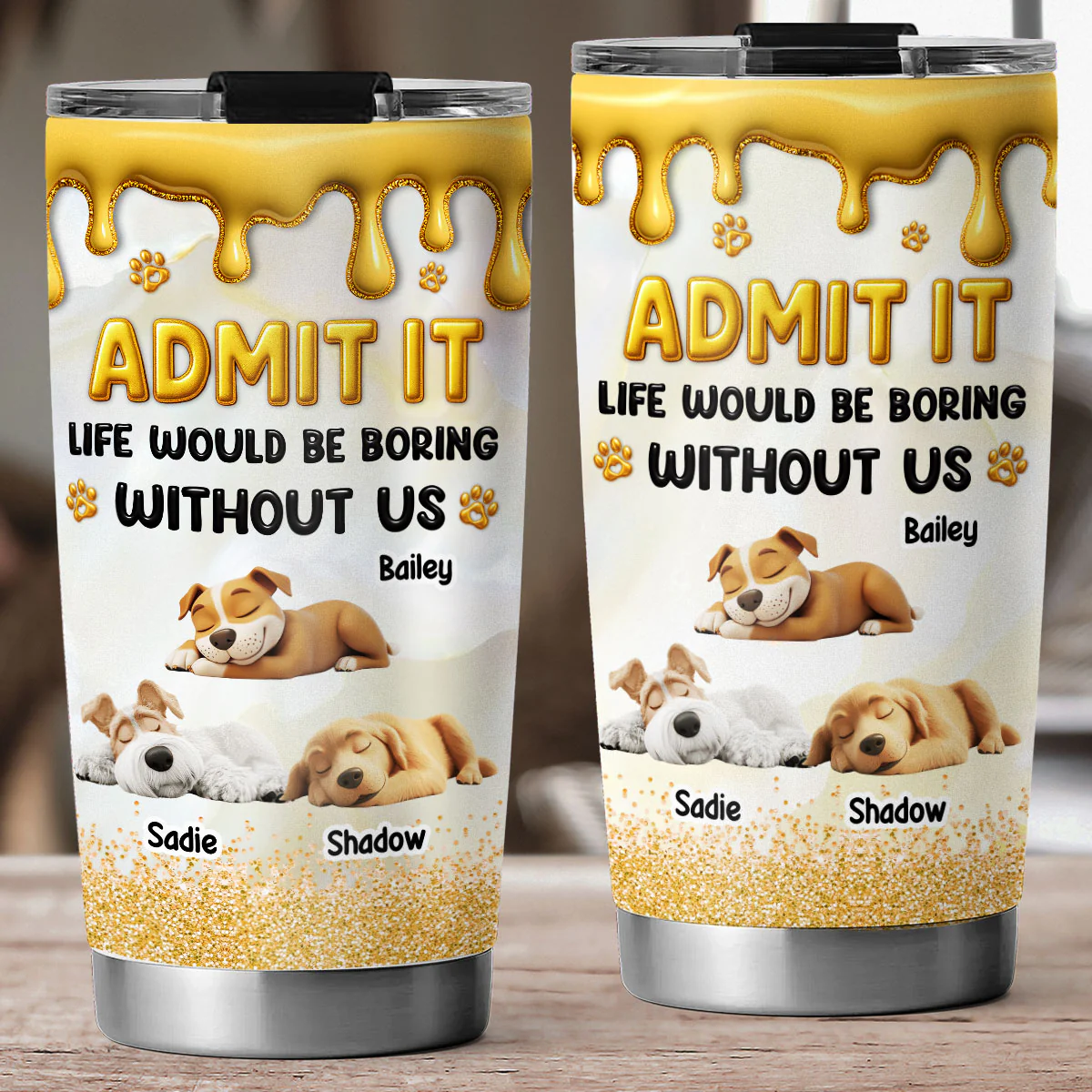 Love You Longer - Personalized Custom 3D Effect Tumbler - Image 4