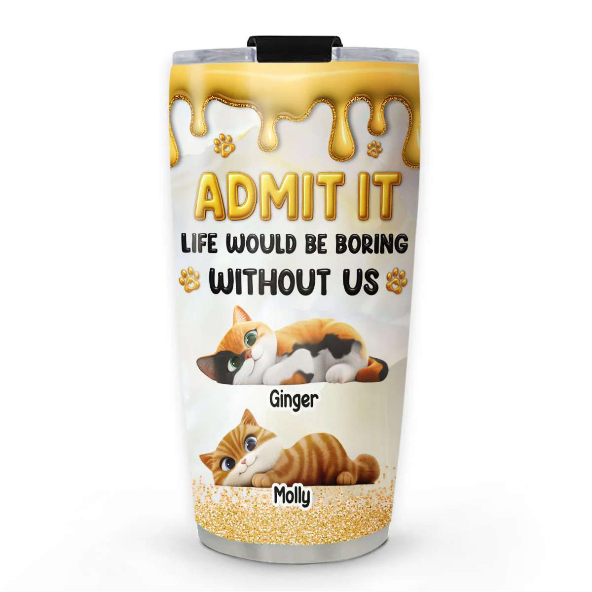 Love You Longer Pet Version - Personalized Custom 3D Effect Tumbler