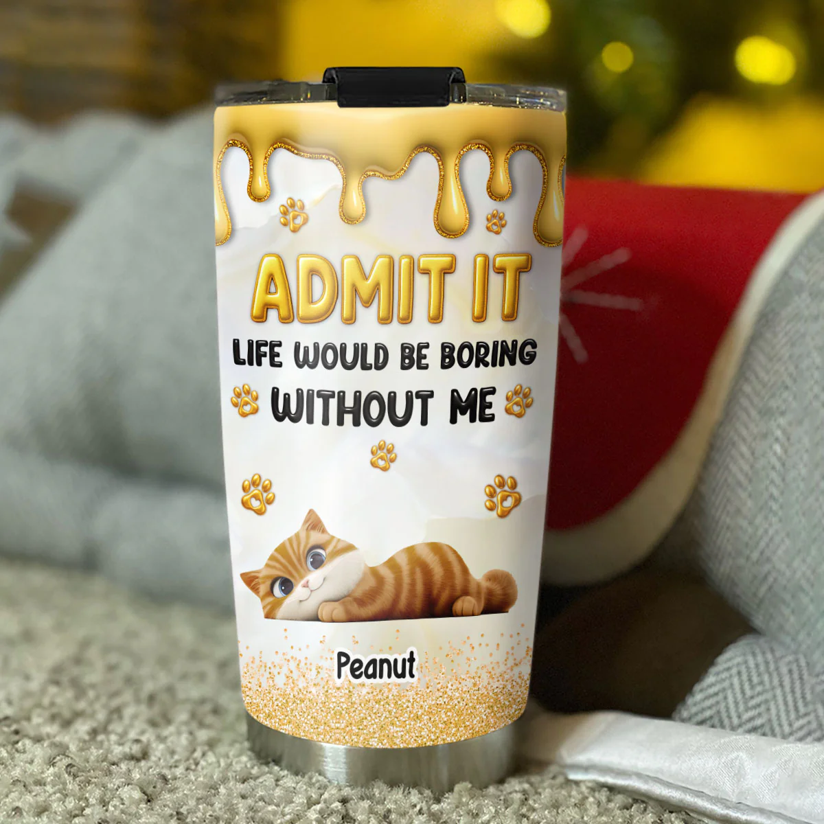Love You Longer Pet Version - Personalized Custom 3D Effect Tumbler - Image 3