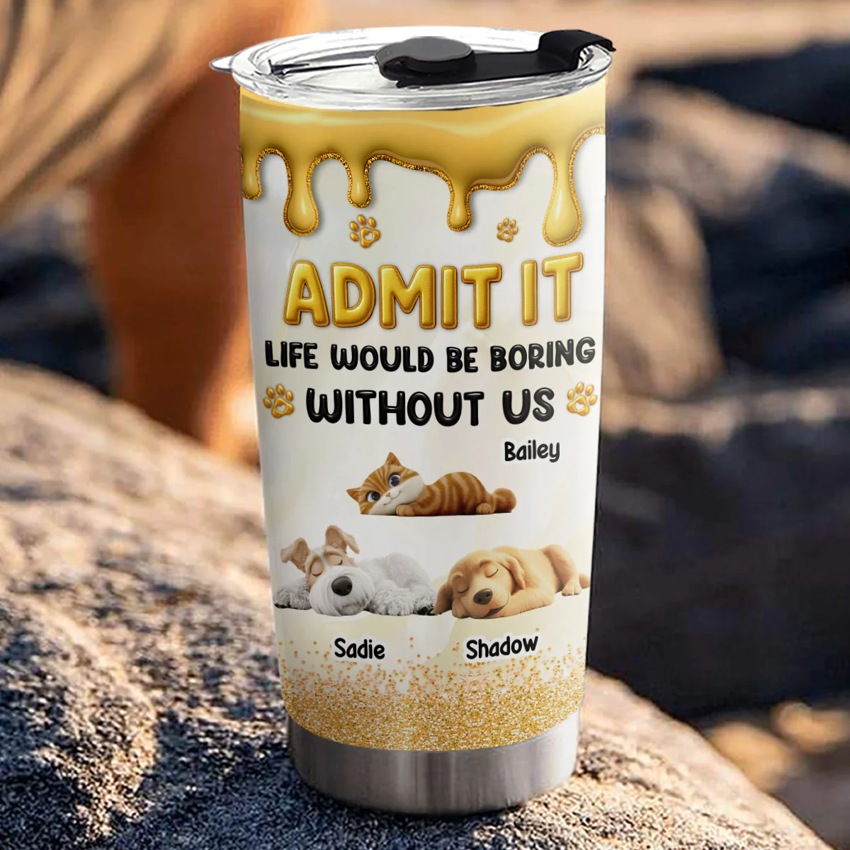 Love You Longer Pet Version - Personalized Custom 3D Effect Tumbler - Image 5