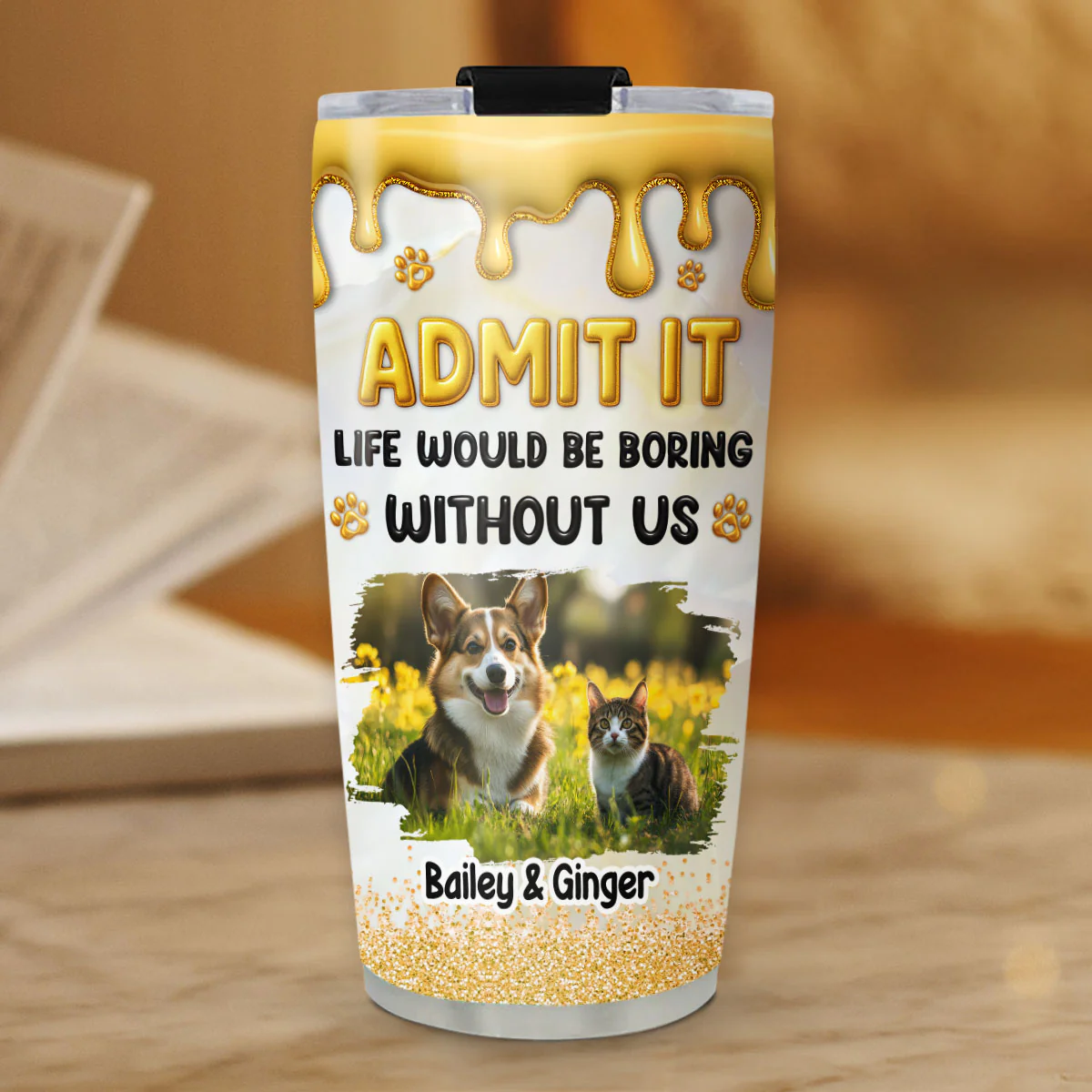 Love You Longer Photo Version - Personalized Custom 3D Effect Tumbler