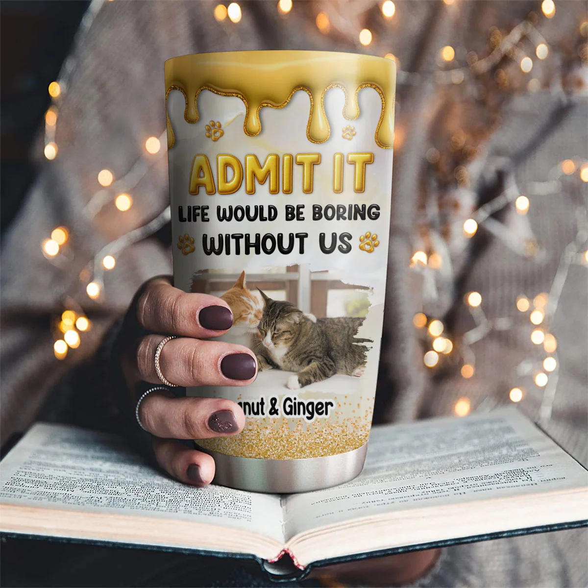 Love You Longer Photo Version - Personalized Custom 3D Effect Tumbler - Image 2