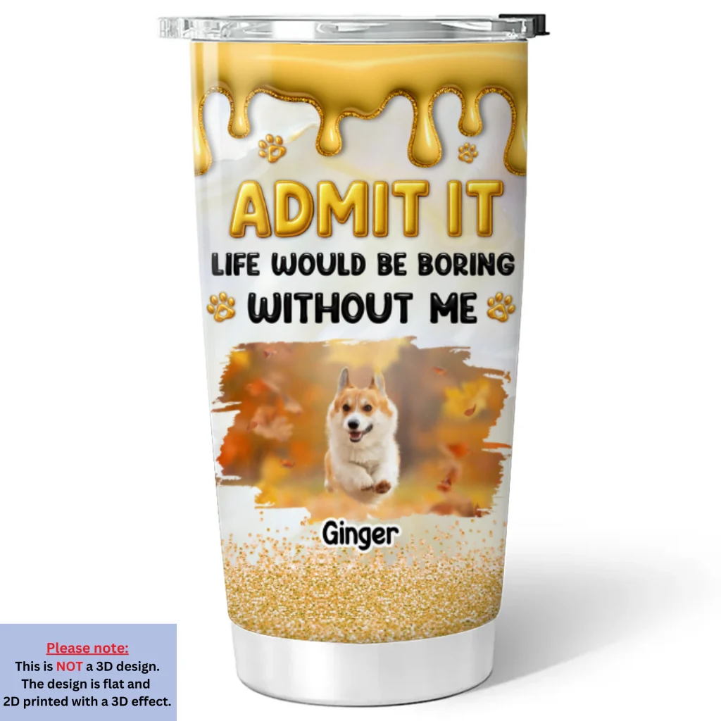 Love You Longer Photo Version - Personalized Custom 3D Effect Tumbler - Image 3
