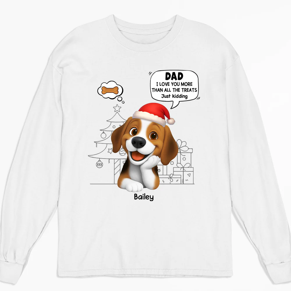 Love You More Than Treats - Personalized Custom Long Sleeve T-shirt