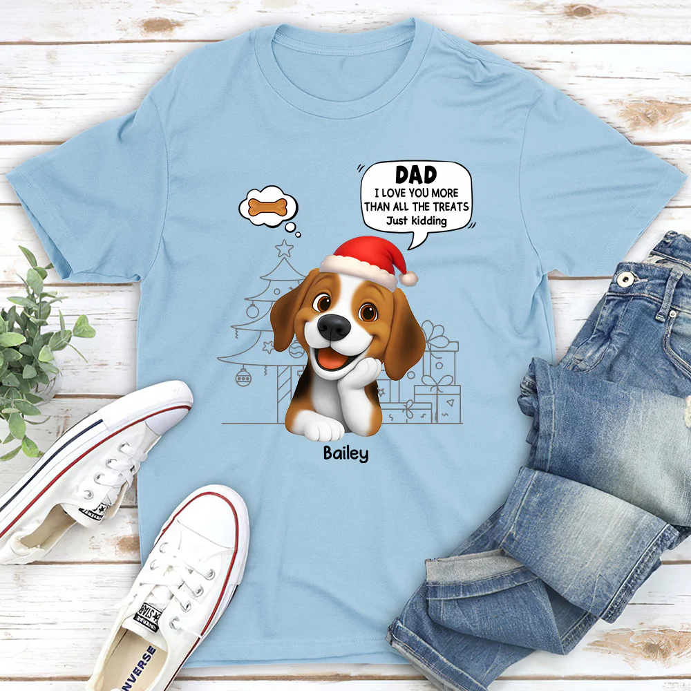 Love You More Than Treats - Personalized Custom Unisex T-shirt - Image 3