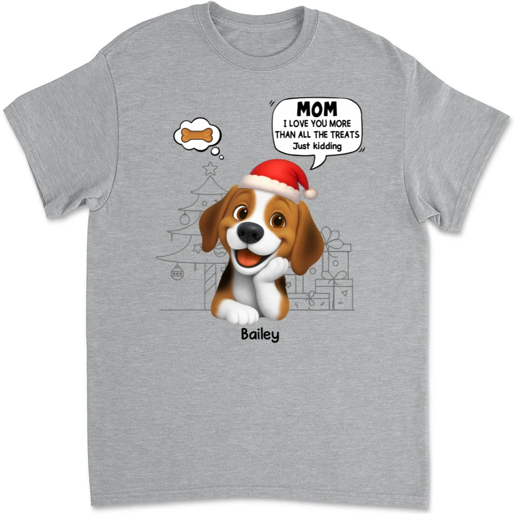 Love You More Than Treats - Personalized Custom Unisex T-shirt - Image 5