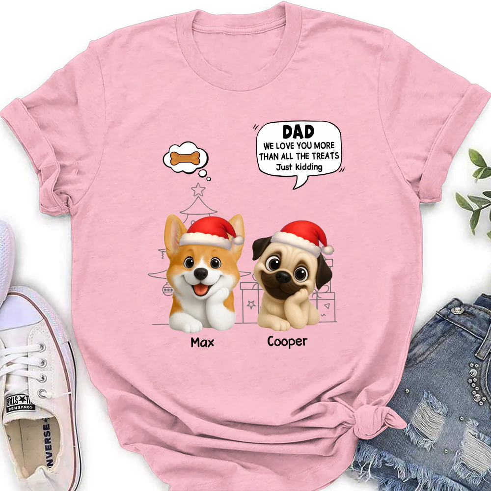 Love You More Than Treats - Personalized Custom Women's T-shirt - Image 2