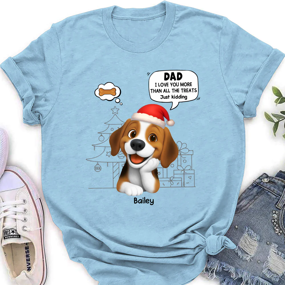 Love You More Than Treats - Personalized Custom Women's T-shirt - Image 3