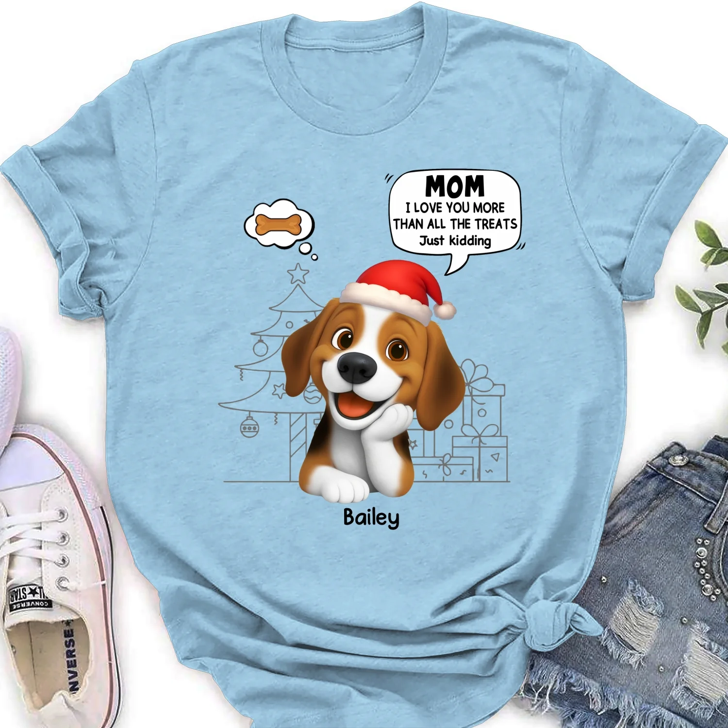 Love You More Than Treats - Personalized Custom Women's T-shirt - Image 7