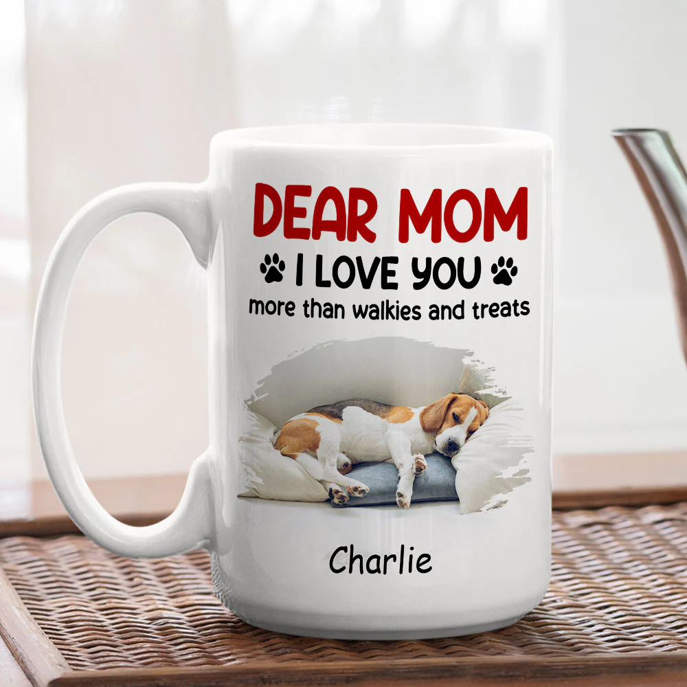 Love You More Than Treats Photo - Personalized Custom Coffee Mug - Image 3