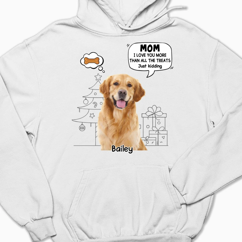 Love You More Than Treats Photo - Personalized Custom Hoodie - Image 3