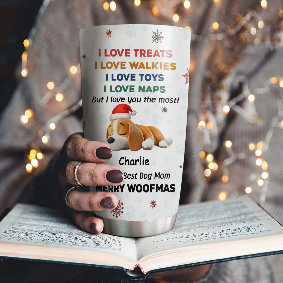 Love You The Most Snow Ver - Personalized Custom Tumbler - Image 2