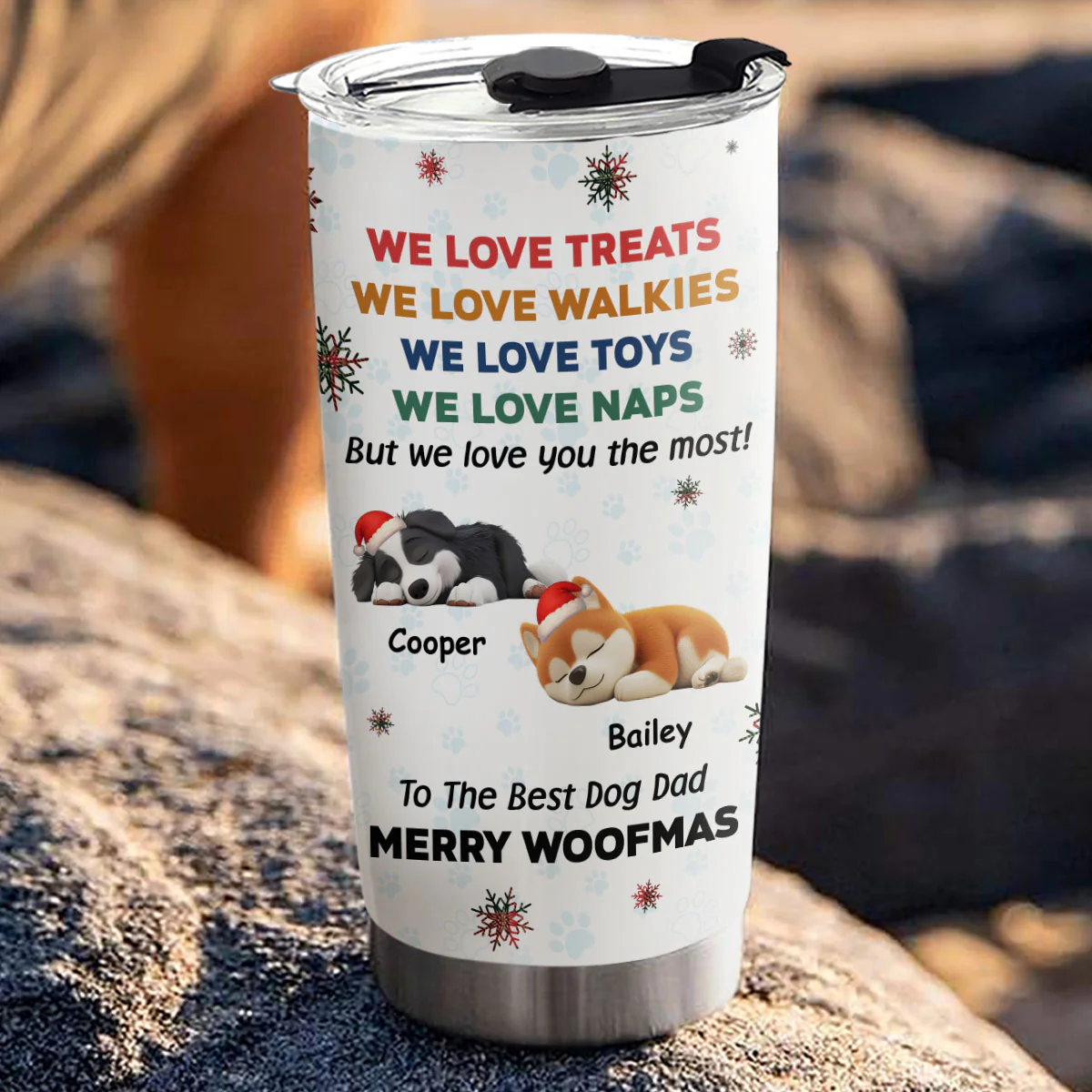 Love You The Most Snow Ver - Personalized Custom Tumbler - Image 3