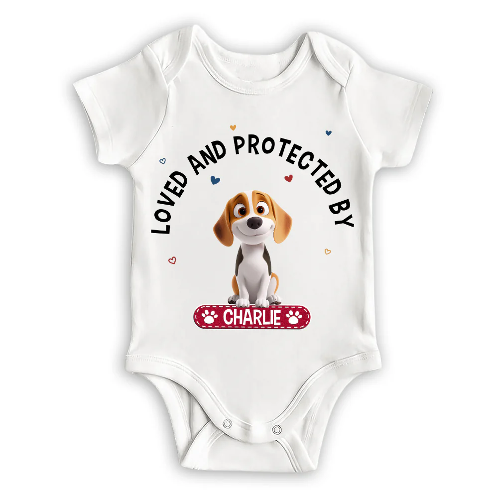 Loved And Protected By - Personalized Custom Baby Onesie