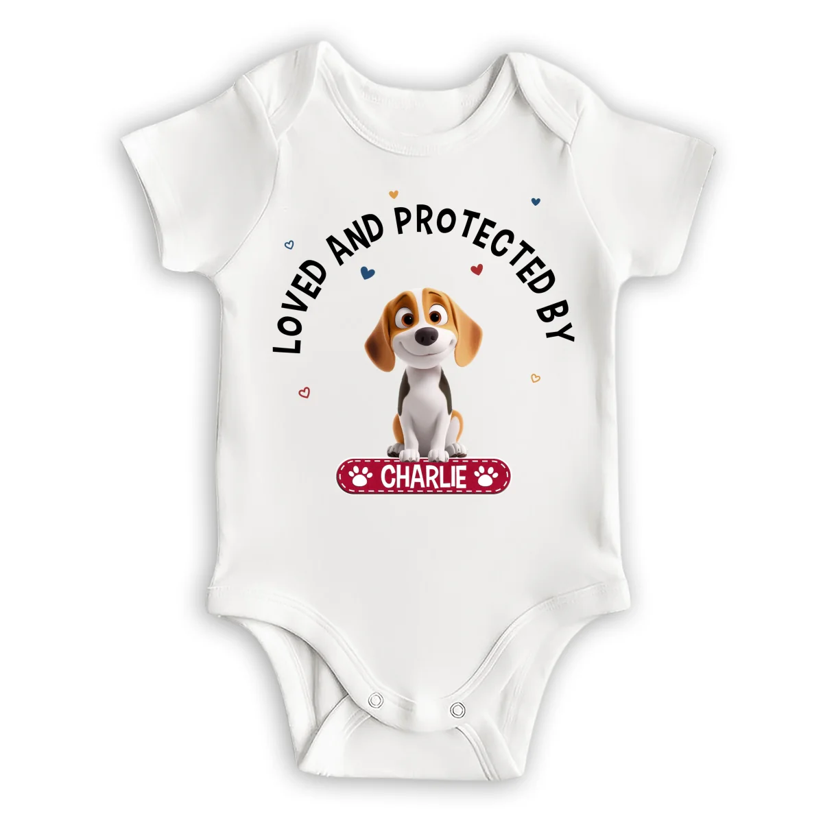 Loved And Protected By - Personalized Custom Baby Onesie - Image 6